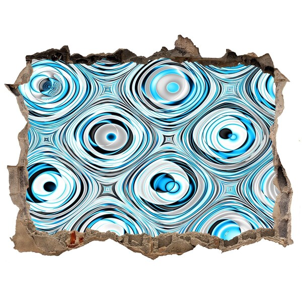 Sticker mural effet trou Tourbillons d'eau dans le béton