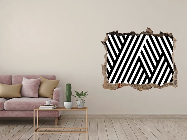 Autocollant mural trou Motifs géométriques dans un trou dans le mur