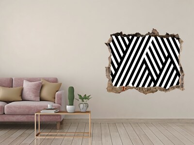 Autocollant mural trou Motifs géométriques dans un trou dans le mur