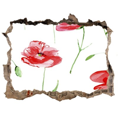 Sticker trou dans le mur Trou à fleurs dans le mur