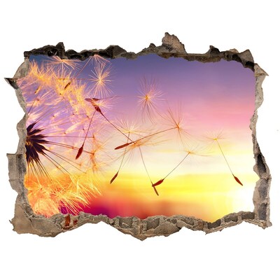 Autocollant mural trou Rêves de fleurs au coucher du soleil