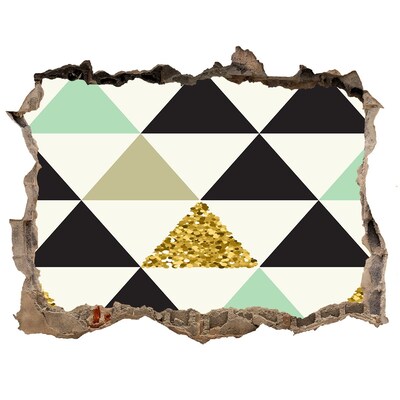 Sticker trou dans le mur Motifs géométriques sur le mur