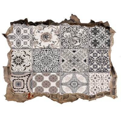 Sticker trou dans le mur Carreaux de style vintage