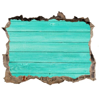 Sticker trou dans le mur Tableau turquoise dans un trou dans le mur