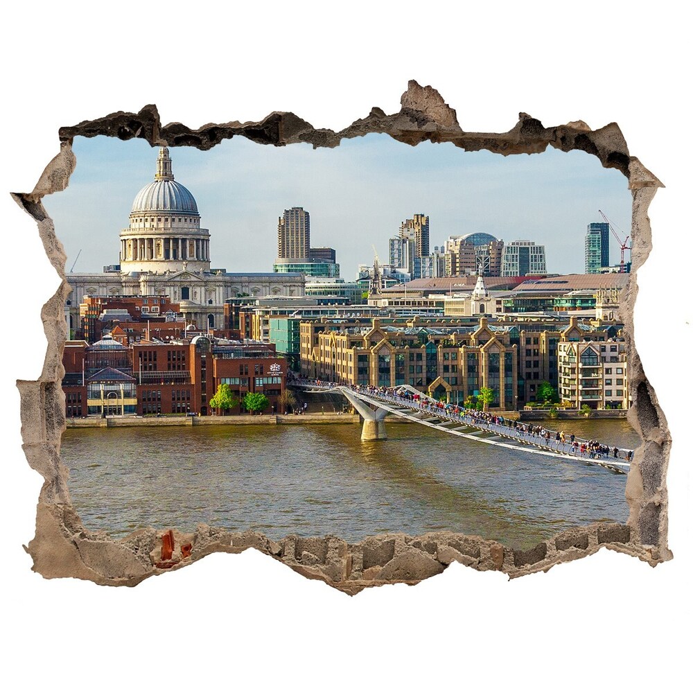 Autocollant à effet 3d trou Tamise London pierre