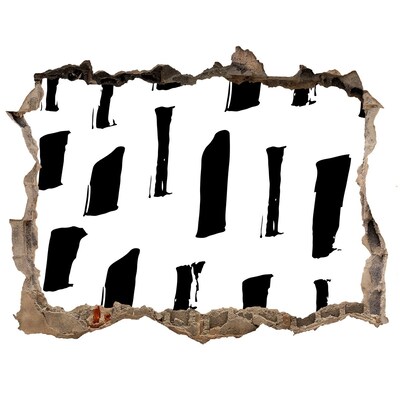 Sticker trou dans le mur Un mur en ruine surplombant la ville