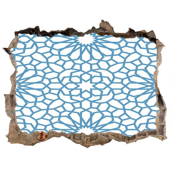 Sticker mural effet trou Motif en mosaïque dans un trou dans le mur