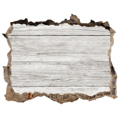 Autocollant mural trou Plancher en bois dans un trou dans le mur