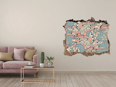 Sticker trou dans le mur Motif floral trou dans le mur