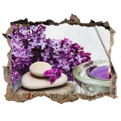 Autocollant mural trou Une oasis florale de paix