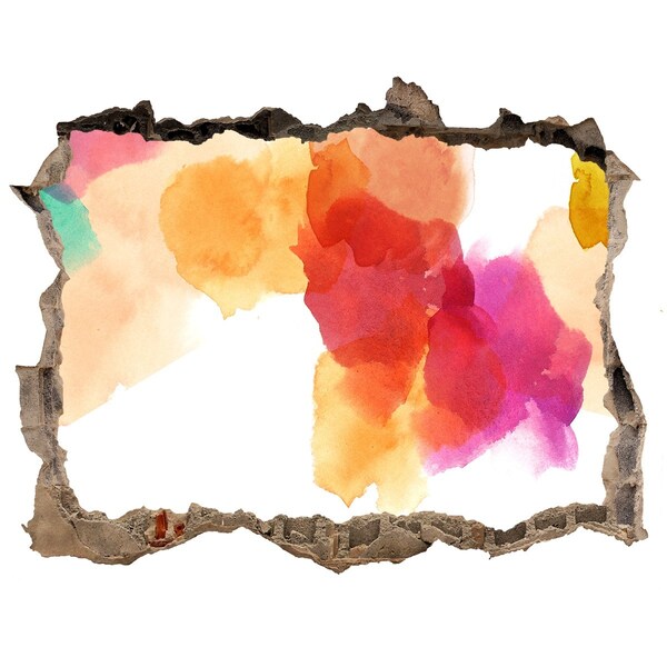 Sticker mural effet trou trou coloré dans le mur