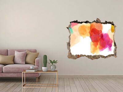 Sticker mural effet trou trou coloré dans le mur