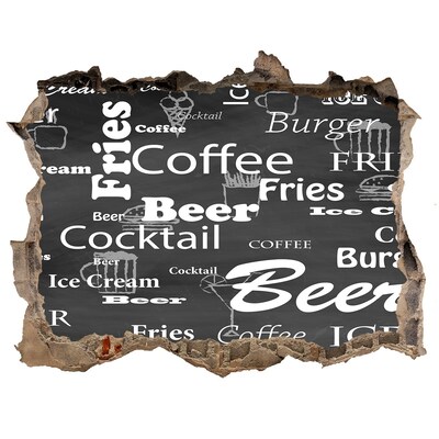 Sticker trou dans le mur Chaos culinaire dans le trou