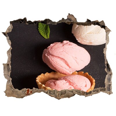 Autocollant à effet 3d trou Fête de la crème glacée Hole in the Wall