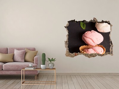 Autocollant à effet 3d trou Fête de la crème glacée Hole in the Wall