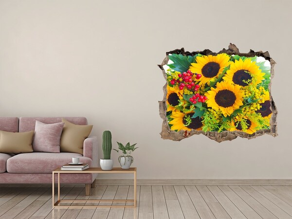 Sticker mural effet trou Bouquet de fleurs Hole in the Wall