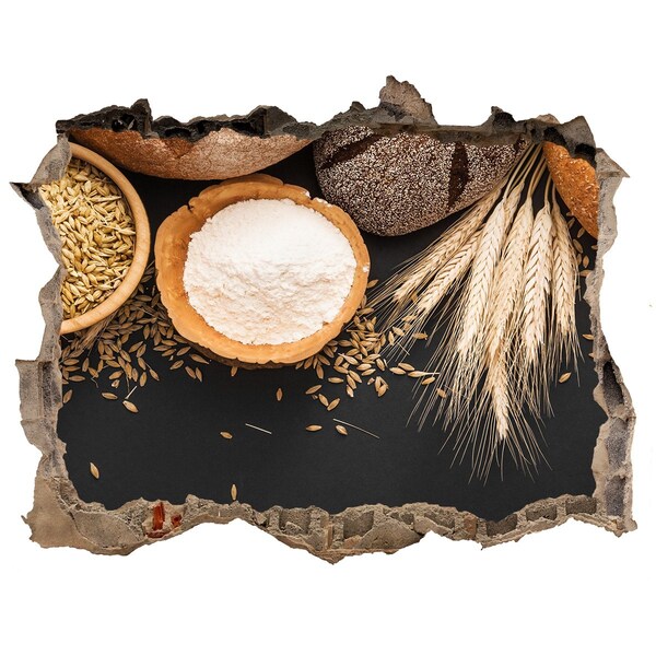 Sticker trou dans le mur Une cuisine pleine d'ingrédients