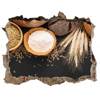 Sticker trou dans le mur Une cuisine pleine d'ingrédients