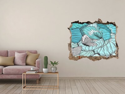 Sticker trou dans le mur Une oasis florale en béton