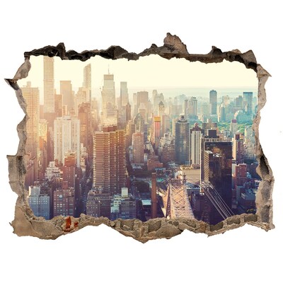 Sticker trou dans le mur Vue depuis le trou dans le mur