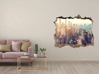 Sticker trou dans le mur Vue depuis le trou dans le mur