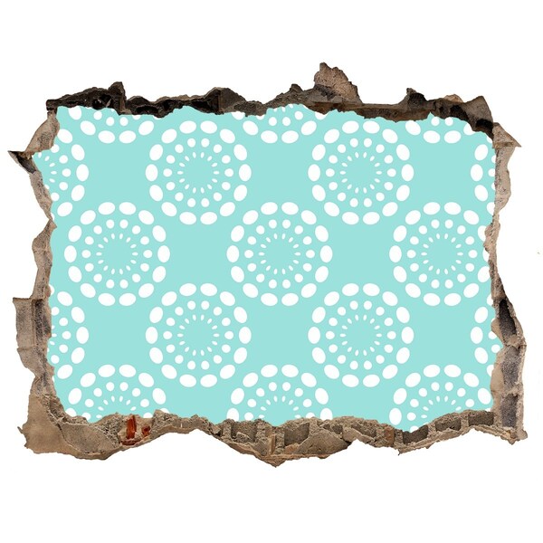 Sticker mural effet trou Motif floral sur fond de ciel