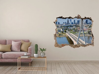 Sticker trou dans le mur Pont de Varsovie