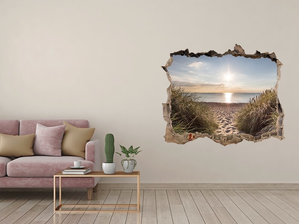 Sticker mural effet trou Dunes maritimes pierre