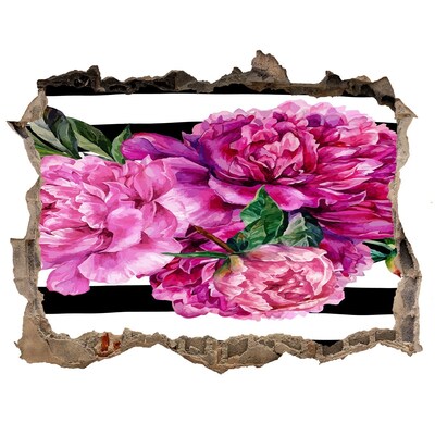 Sticker mural effet trou Peinture murale florale Hole in the Wall