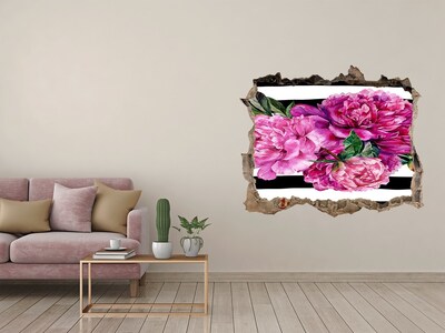 Sticker mural effet trou Peinture murale florale Hole in the Wall