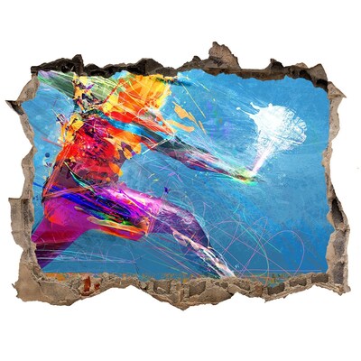 Sticker mural effet trou Immersion dans les couleurs