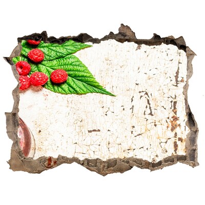 Sticker trou dans le mur Charme fruité dans un mur abîmé