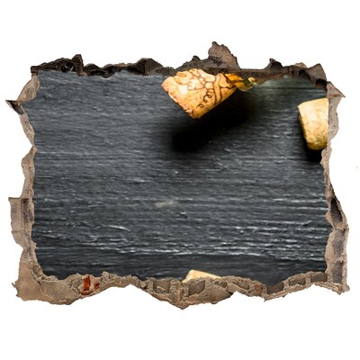 Autocollant mural trou Vin et raisins