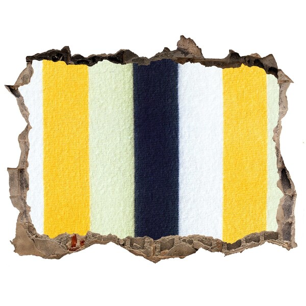 Autocollant mural trou Rayures colorées dans le béton