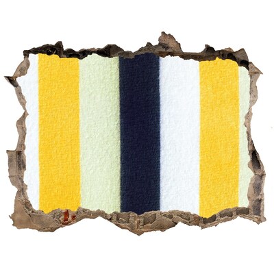 Autocollant mural trou Rayures colorées dans le béton