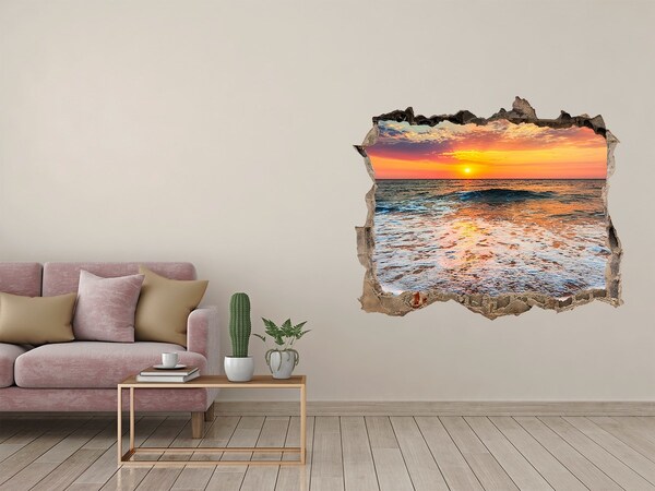 Autocollant mural trou Coucher de soleil sur la mer