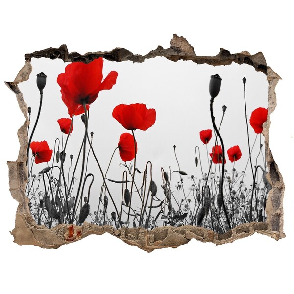 Autocollant mural trou Des fleurs dans les ruines