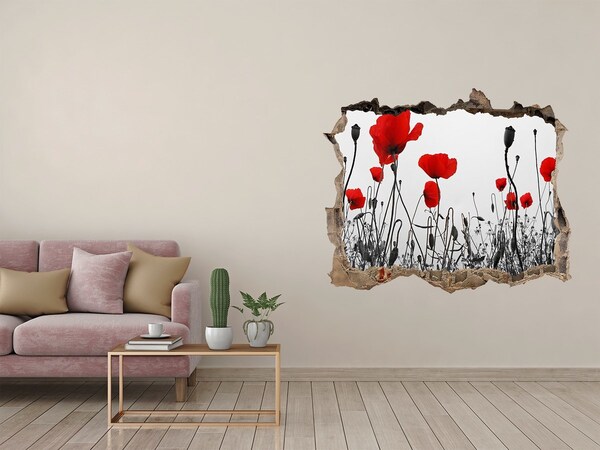 Autocollant mural trou Des fleurs dans les ruines