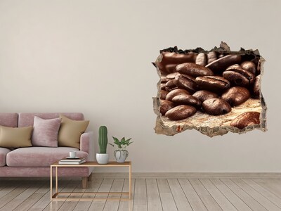 Autocollant mural trou Café au cœur du mur