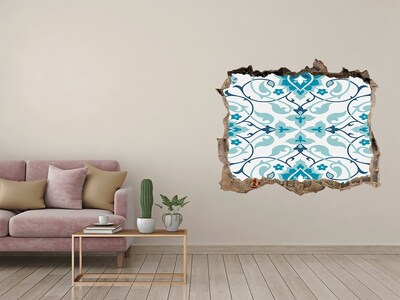 Autocollant mural trou Motif floral sur le mur