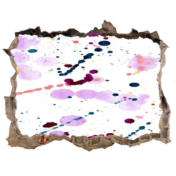 Sticker trou dans le mur Une explosion colorée de créativité