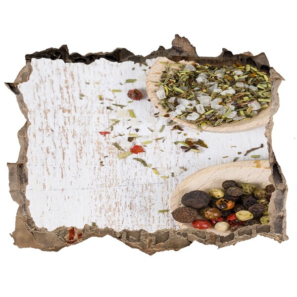 Sticker mural effet trou Explosion d'épices