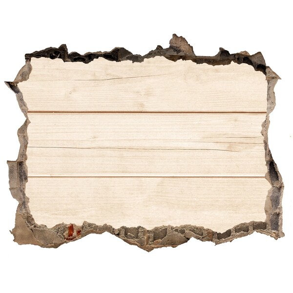 Sticker trou dans le mur Un mur abîmé avec un plancher en bois