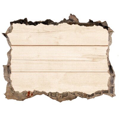 Sticker trou dans le mur Un mur abîmé avec un plancher en bois