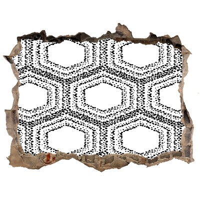 Sticker trou dans le mur Motif géométrique sur le mur