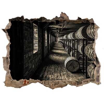 Autocollant mural trou Intérieur de la cave à barriques