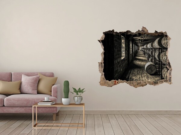 Autocollant mural trou Intérieur de la cave à barriques