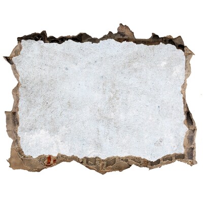 Autocollant mural trou Un mur abîmé sur fond bleu