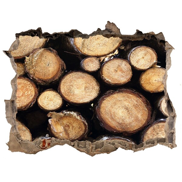 Sticker trou dans le mur Du bois dans un trou dans le mur