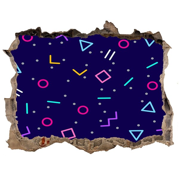 Autocollant mural trou Motif coloré sur le mur